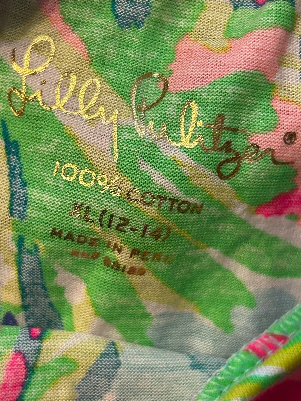 LILLY PULITZER Girls XL 12/14 Ruffle Trim Shorts 100% Cotton